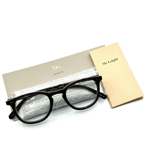 Mr. Leight Unisex Coopers Color Black Tar Eyeglasses New - Picture 2 of 5